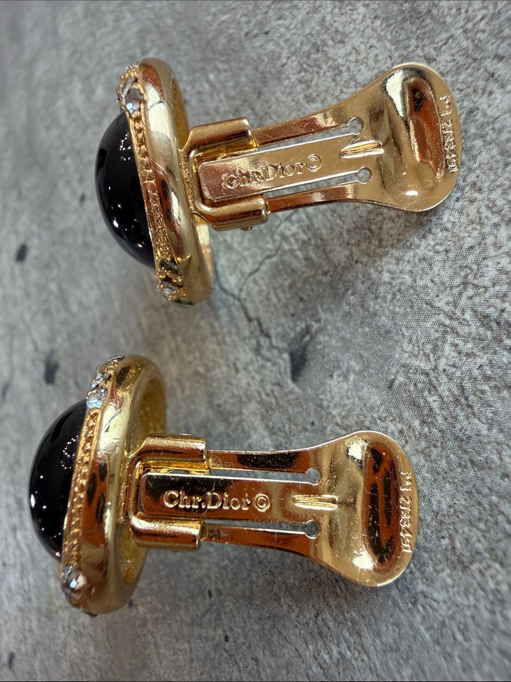 Dior Earrings Signed Vintage Clip-On - Picture 4 of 9